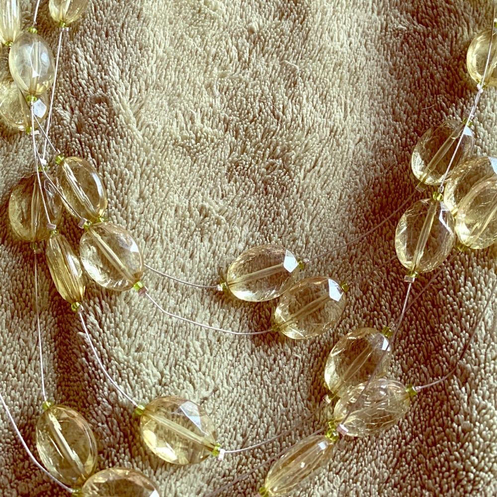 Light green beaded necklace
